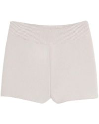 Ami Paris - Ami De Coeur Ribbed Mini Shorts - Lyst