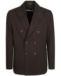 Circolo 1901 - Double-Breasted Peak-Lapel Blazer - Lyst