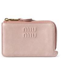 Miu Miu - Porte-Cartes En Cuir Nappa - Lyst