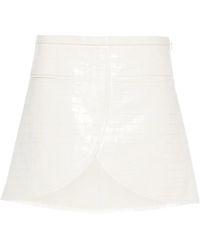 Courreges - Mini-Rok Met Krokodillen-Reliëf - Lyst