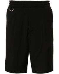 Low Brand - Pleat-detail Wool Shorts - Lyst