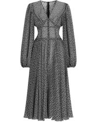 Dolce & Gabbana - Robe En Mousseline À Imprimé Marguerites - Lyst