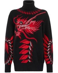 Roberto Cavalli - Dragon-Motif Turtleneck Sweater - Lyst