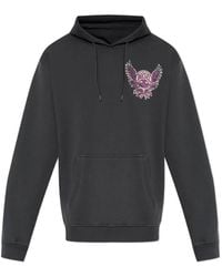 DIESEL - Graphic-Print Drawstring Hoodie - Lyst