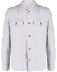 Eleventy - Mélange-effect Wool Shirt Jacket - Lyst