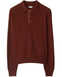 Burberry - Wool Polo Shirt - Lyst