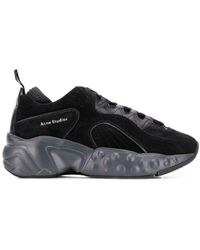 Acne Studios - Baskets basses en daim Manhattan - Noir