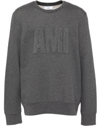 Ami Paris - Sweatshirt Mit Logo-Patch - Lyst