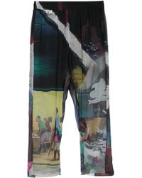 Undercover - Graphic-Print Cropped Trousers - Lyst