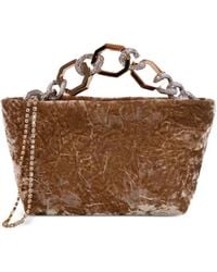 Gedebe - Crystal-Embellished Chain-Handle Tote Bag - Lyst