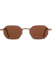 Lindberg - Geometric-Frame Titanium Sunglasses - Lyst