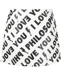 Philosophy Di Lorenzo Serafini - Mini Skirt Polyester - Lyst