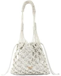 Pinko - Woven Mesh Bucket Bag - Lyst