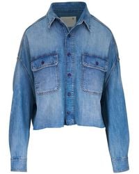 R13 - Cropped Denim Shirt - Lyst