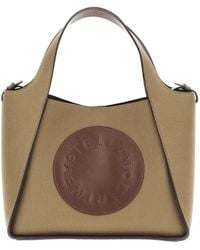 Stella McCartney - Sac Cabas En Toile À Patch Logo - Lyst