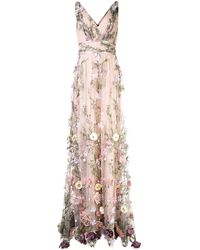 Marchesa notte Abito da sera con applicazione - Rosa