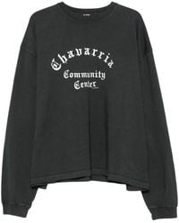 Willy Chavarria - Logo-Print Long-Sleeve T-Shirt - Lyst