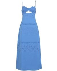 Ermanno Scervino - Lace-Trimmed Cut-Out Midi Dress - Lyst