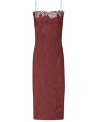 FFORME - Lace-Trim Pleated Dress - Lyst