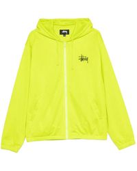 Stussy - Athletic Mesh Zip-Up Hoodie - Lyst