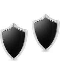 Mateo - Shield Onyx Cufflinks - Lyst