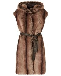 Pinko - Faux-Fur Hooded Coat - Lyst