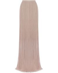 Alberta Ferretti - Jupe En Soie À Coupe Longue - Lyst