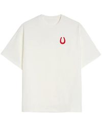 Jil Sander - T-Shirt À Broderie Cheval À Col Rond - Lyst