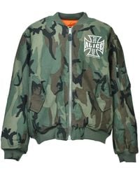 ALICE HOLLYWOOD - Camouflage-Print Logo-Print Bomber Jacket - Lyst