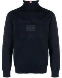 Tommy Hilfiger - Embroidered-logo Knit Jumper - Lyst