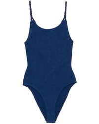 Hunza G - Camille Braided-Strap Swimsuit - Lyst