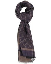 Emporio Armani - Geometric-Pattern Fringed-Edge Scarf - Lyst