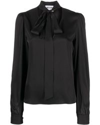 Moschino Jeans - Pussy-bow Collar Blouse - Lyst
