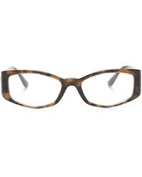 Versace - Tortoiseshell Rectangle-Frame Glasses - Lyst