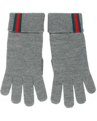 Gucci - Handschuhe Mit Webdetail - Lyst