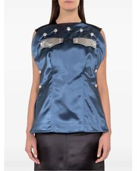 Calvin Klein - Klassische Satinbluse - Lyst
