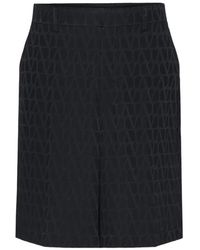 Valentino Garavani - Toile Iconographe Silk Bermuda Shorts - Lyst