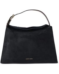 Orciani - Midi Trinity Peach Oro Suede Tote Bag - Lyst