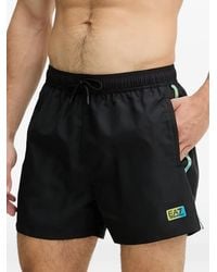 EA7 - Logo-Patch Drawstring Swim Shorts - Lyst