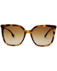 Burberry - Tortoiseshell-Effect Square-Frame Sunglasses - Lyst
