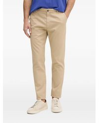 Trussardi - Logo-Embroidered Chinos Trousers - Lyst