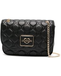 Love Moschino - Logo-plaque Leather Shoulder Bag - Lyst