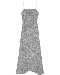 Ganni - Sequin-embellished Maxi Dress - Lyst