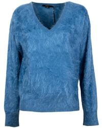 Seventy - Brushed V-Neck Sweater - Lyst