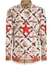 Dolce & Gabbana - Martini Hemd Mit Muschel-Print - Lyst