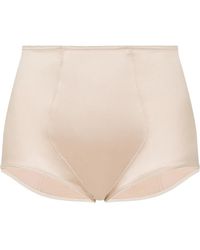 Dolce & Gabbana - Satinslip Mit Hohem Bund - Lyst