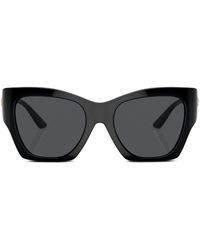Versace - Logo-plaque Cat-eye Frame Sunglasses - Lyst