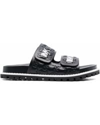 Michael Kors - Stark Debossed-Logo Sandals - Lyst
