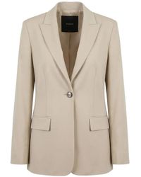 Pinko - Peak-Lapel Single-Breasted Blazer - Lyst
