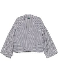 Jejia - Clo Clo Striped V-Neck Blouse - Lyst